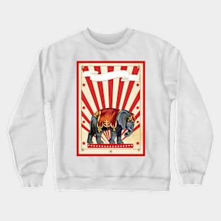 Vintage Circus Elephant Crewneck Sweatshirt
